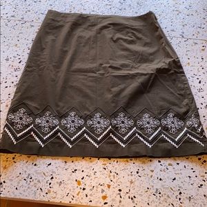 Ann Taylor LOFT Size 10 Dark Brown Stretch Skirt